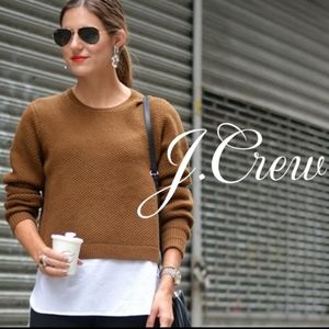 J. Crew Black Label Lambswool Shirt-Tail Sweater S